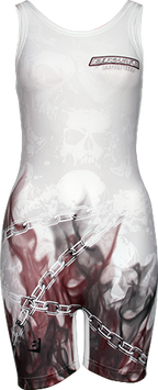 Women's White Skull Singlet
