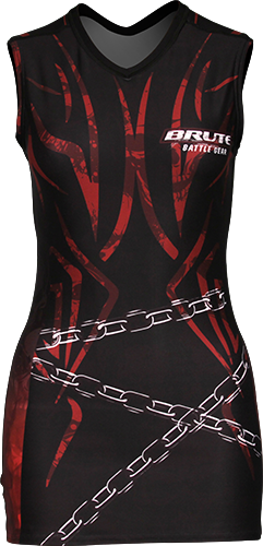 Women's Red Fire Compression Shirt