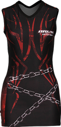 Women's Red Fire Compression Shirt