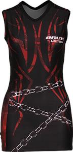 Women's Red Fire Compression Shirt