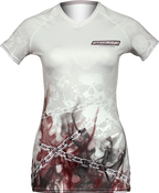 Women's White Skull Compression Shirt