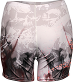 Women's White Skull Compression Short