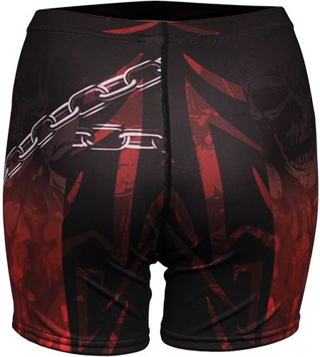 Women's Red Fire Compression Short