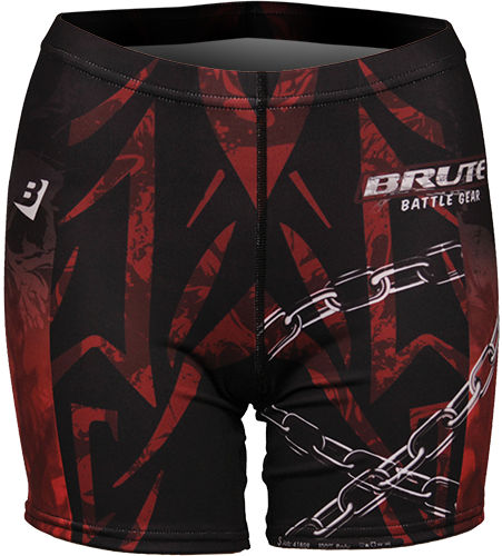 Women's Red Fire Compression Short