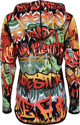 Wrestling Graffiti Camo Hoodie Women's