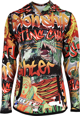 Wrestling Graffiti Camo Hoodie Women's
