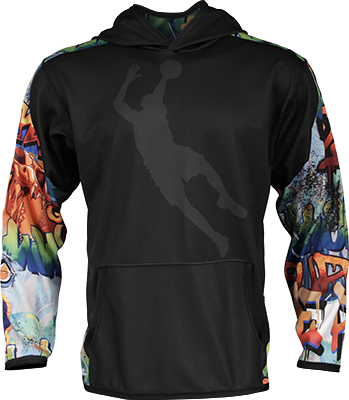Basketball Graffiti Sleeve Hoodie Women's