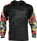 Wrestling Graffiti Sleeve Hoodie
