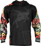 Wrestling Graffiti Sleeve Hoodie
