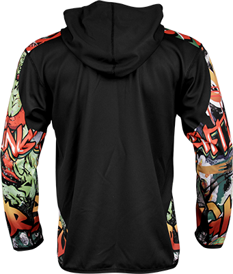 Wrestling Graffiti Sleeve Hoodie  Women's