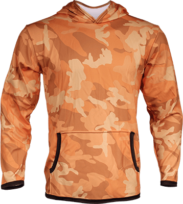 Orange Fluorescent Camo Hoodie Men's