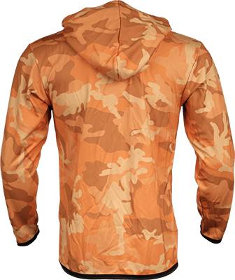 Orange Fluorescent Camo Hoodie Men's