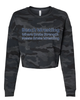 Womens Beach Wrestling Crop Crew Neck Logo Navy
