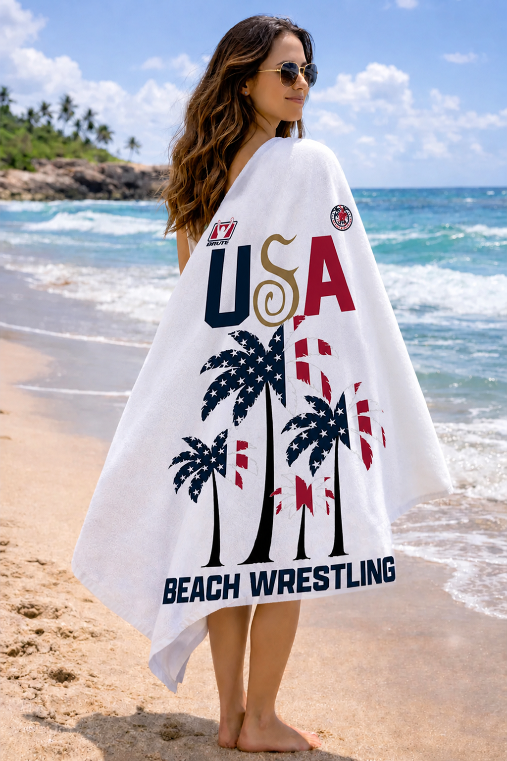 USA Beach Wrestling Sand-proof Towel