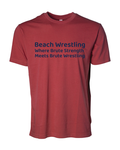 Men's Beach Wrestling T-shirts Red