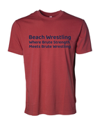 Men's Beach Wrestling T-shirts Red