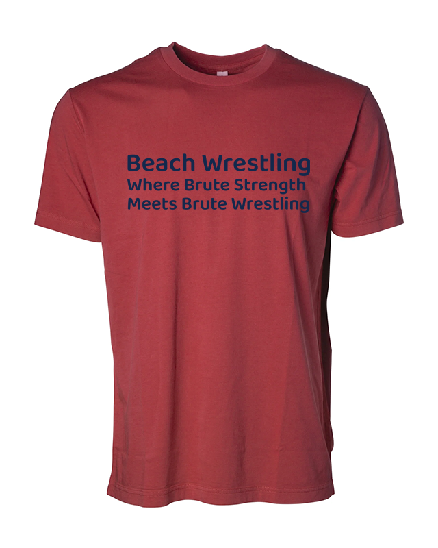 Men's Beach Wrestling T-shirts Red