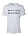 Men's Beach Wrestling T-shirts Gray