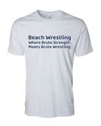 Men's Beach Wrestling T-shirts Gray