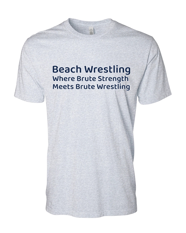 Men's Beach Wrestling T-shirts Gray