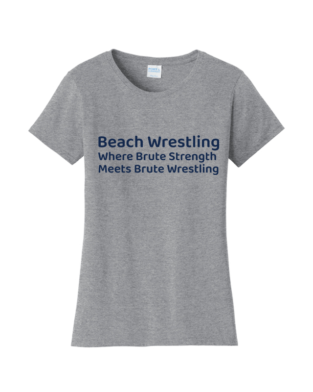 Beach Wrestling T-shirt Brute Logo Gray