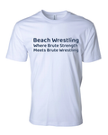 Men's Beach Wrestling  T-shirts White
