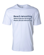 Men's Beach Wrestling  T-shirts White