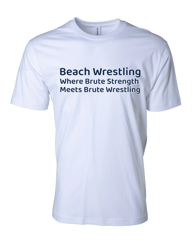 Men's Beach Wrestling  T-shirts White