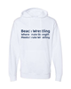 Men's Beach Wrestling Hoodie Brute Logo Neck White