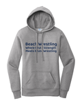 Women's Beach Wrestling Hoodie Brute Logo Gray