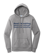 Women's Beach Wrestling Hoodie Brute Logo Gray