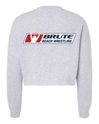Wrestling Beach Brute Crop Crew Big Logo Gray