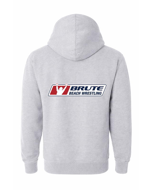 Men's Wrestling Beach Hoodie Brute Logo Gray
