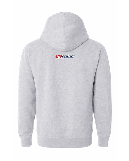 Beach Wrestling Men's Hoodie Small Logo Gray