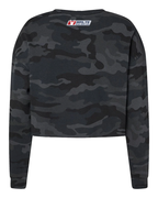 Wrestling Beach Brute Crop Crew Neck Logo Navy