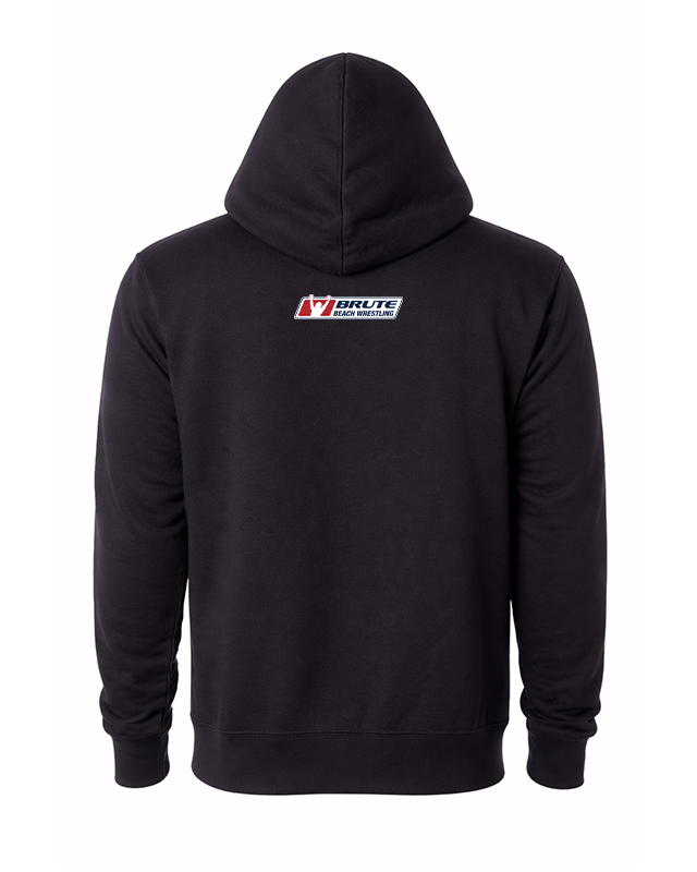 Men's wrestling Beach Hoodie Brute Logo Neck Black