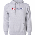 Men's Midwweight Pullover Hood Front Logo Gray