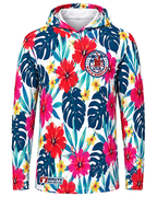 White Tropical Floral Rashguard