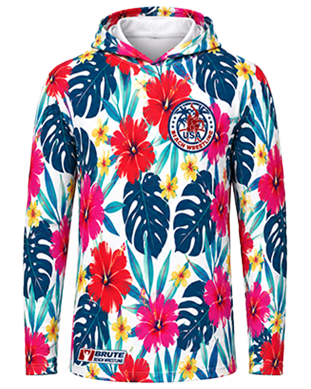 White Tropical Floral Rashguard