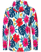 White Tropical Floral Rashguard