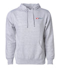 Men's Midwweight Pullover Hood Front Chest Logo Gray