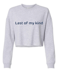 Last Of My Kind Crop Crew Small Logo Gray
