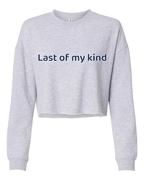 Last Of My Kind Crop Crew Small Logo Gray