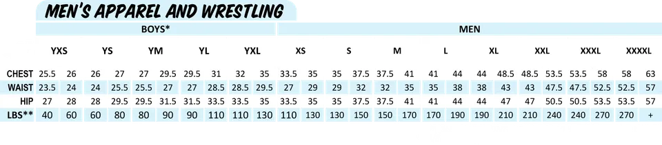 Size chart image