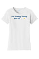 Sunny Weather Women's Beach Wrestling T-shirt White