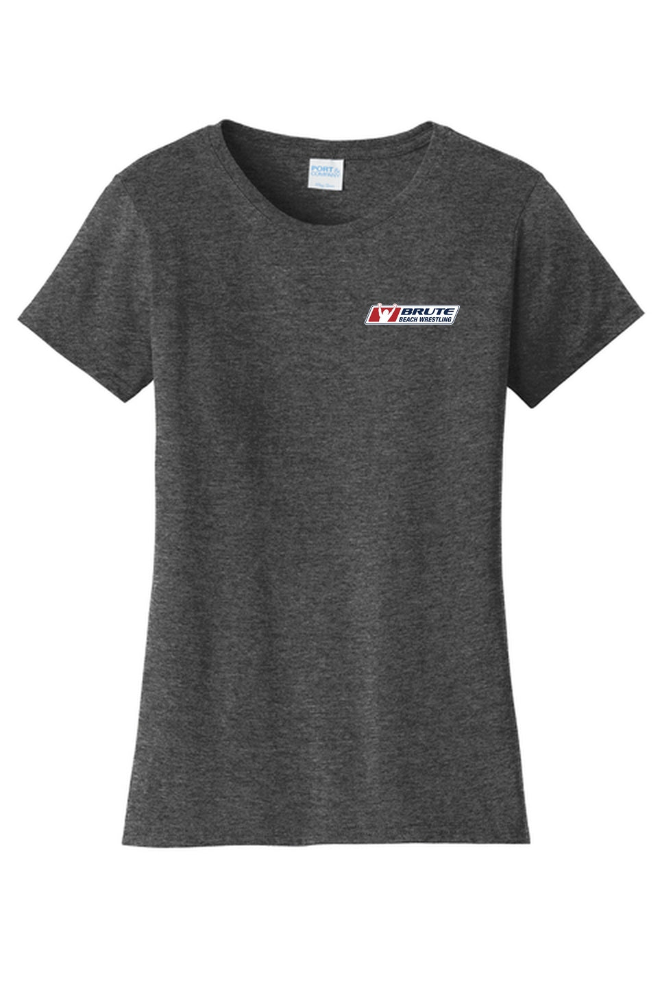 Women's T-shirts Front Chest Logo Gray