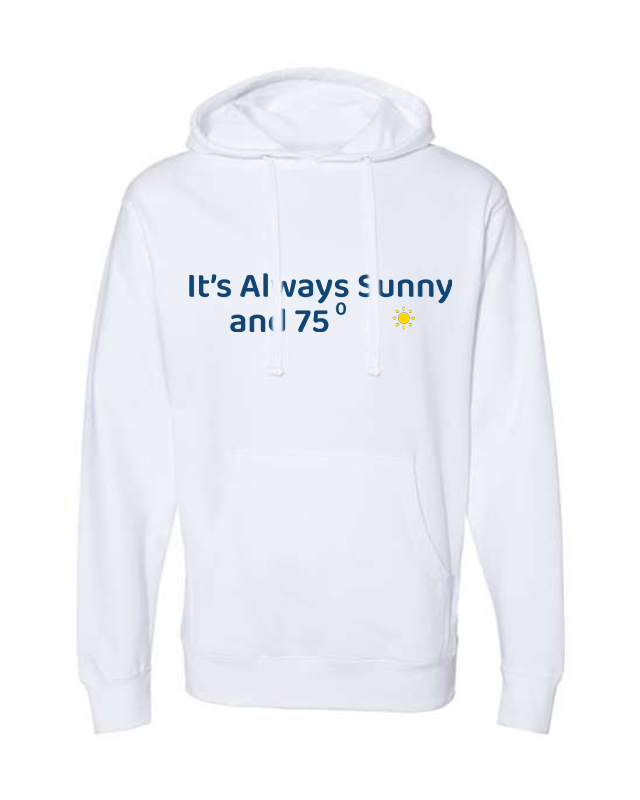 Sunny Weather Men's Beach Wrestling Hoodie White