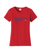 Sunny Weather Women's Beach Wrestling T-shirt Red