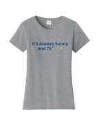 Sunny Weather Women's Beach Wrestling T-shirt Gray