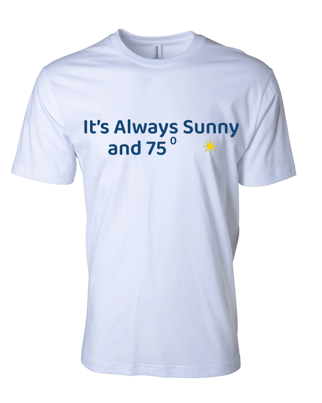 Sunny Weather Men's Beach Wrestling T-shirt White
